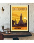 Bangkok Tel awiw europa świat miasto wycieczka podróż dekoracje Vintage plakat z krajobrazem drukuje obraz ścienny na płótnie po