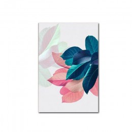 Kolorowe liście zdjęcia ścienny do salonu dekoracje do domu Nordic rośliny plakat obraz ścienny na płótnie plakaty i druki