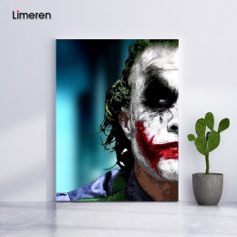 Joker modułowe zdjęcia kolorowanie według numerów na ścianie Unframed DIY obraz olejny według numerów na wyjątkowy prezent
