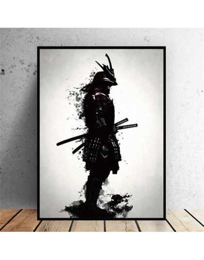 Japoński samuraj obraz olejny na płótnie nowoczesne obrazy na ścianę druk na płótnie do salonu HD Home Decoration plakaty i druk