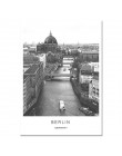 Czarny biały obraz na płótnie świat krajobraz miejski paryż londyn nowy jork plakat styl skandynawski Wall Art obraz ozdobny