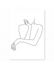 Sexy kobiety ciało plakat skandynawski & Print linia rysunek nowoczesne na płótnie malarstwo ścienne Mural artystyczny modułowy 