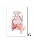 Cytaty obraz z nadrukiem perfumy plakat artystyczny akwarela płótno malarstwo abstrakcyjny plakat drukuj różowe obrazki do sypia