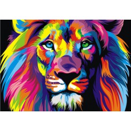 Akwarela lew pop art plakaty i druki abstrakcyjne zwierzęta płótno ściana artystyczna obrazy Cuadros zdjęcia na wystrój salonu