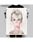 Słynna gwiazda plakaty i druki audrey hepburn Marilyn Monroe guma balonowa plakat artystyczny nowoczesny artystyczny obraz ścien