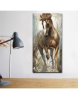 Nowoczesne pionowe płótno koń malarstwo Cuadros obrazy na ścianie Home Decor plakaty na płótnie drukuje zdjęcia sztuki bez ramki