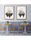 Minimalistyczny geometryczne Nordic styl abstrakcyjne plakat artystyczny krajobraz obraz na płótnie Modern Home dekoracje ścienn