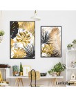 Styl skandynawski plakat marmur złoty liść sztuka roślina malarstwo abstrakcyjne salon zdjęcia do dekoracji dekoracja nordycka
