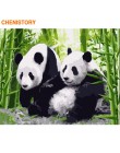 CHENISTORY Frame chińska Panda ręcznie malowany obrazek według numerów Modern Home Wall Art obraz kolorowanie według numerów do 