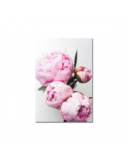 Obraz na płótnie dekoracja w stylu skandynawskim elegancka piwonia kwiat fraza plakat i druk obraz ścienny do salonu dekoracji w