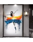 HD wydrukowano 1 sztuka elegancki taniec baleriny obraz olejny streszczenie baletnica Wall Art duży obraz na płótnie wielu wybor