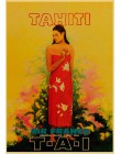 Hd drukuj stylu Vintage sztuka malarstwo nowy jork londyn włochy TAHITI plakaty w stylu Retro podróży zaprasza cię do odwiedzeni