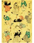Japoński samuraj kot tatuaż kot plakat retro klasyczna ściana sztuka obraz drukowany salon dekoracja sypialni naklejki ścienne