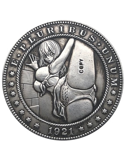 Hobo nikiel 1921-D USA Morgan Dollar monety kopia typu 86