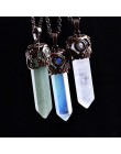 1PC naturalne kryształowe ozdoby mineralne Vintage kryształ wskazując magia naprawy magia joga wróżby Amulet energii wisiorek DI