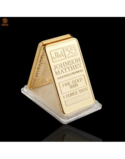 UK 1 uncja Troy Fine Gold 9999 kolekcje moneta Johnson Matthey Assayers & Refiners replika złota złota tabliczka prezenty