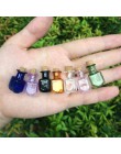 Mini kolor szkła butelki prostokąt słodkie butelki z korkami małe butelki prezent małe słoiczki fiolki Mix 7 kolorów darmowa wys