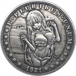 Hobo nikiel 1921-D USA Morgan Dollar monety kopia typu 104