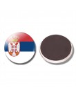 Serbia flaga narodowa 30 MM szklany magnes na lodówkę europa południowa bułgaria włochy hiszpania portugalia andora rumunia nakl