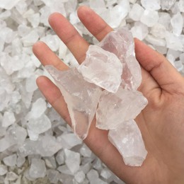 AAAA + 50g naturalny mineralny biały kryształ kwarcowy kamień Rock Chips okaz uzdrowienie kolekcja naturalna kryształowa ryba zb