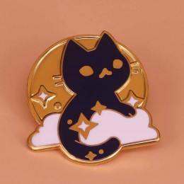 Cosmic cat broszka space pin galaxy badge śliczne zwierzęce szpilki astronomia biżuteria astronauta prezent