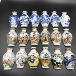 Chiński niebieski i biały waza porcelanowa lodówka pamiątkowy magnes malowane wyroby ceramiczne lodówka magnes zestaw chińskich 