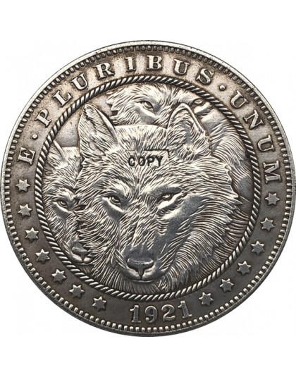 Hobo Nickel 1921-D amerykański morgan dolar moneta typ 119