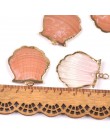 Mix naturalna muszla pozłacane rzemiosło ręcznie robione ozdoby do wisiorek muszle DIY biżuteria dekoracji wnętrz 5 sztuk 20-40m