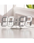 Cyfrowa ściana zegar 3D budzik LED elektroniczne zegary biurkowe z dużym wyświetlaczem temperatury 12/24 godzin