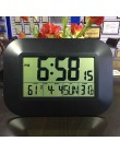 Dekoracyjne cyfrowa ściana budzik stół kalendarz biurkowy temperatury termometr higrometr zegar ze sterowaniem radiowym