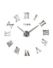 Nowa kreatywna duża akrylowa ściana lustrzana zegar diy zegarek kwarcowy pojedyncza twarz zegary nowoczesne dekoracje do domu na