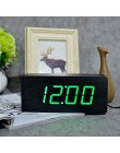 JINSUN zegary cyfrowe LED drewniane Despertador nowoczesny kwadratowy kolorowy budzik z czujnikiem temperatury sterowania głosem