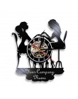Niestandardowy Salon Spa biznes znak ścienny dekoracje ścienne Salon paznokci personalizowany twoje imię płyta winylowa zegar śc