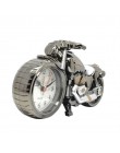 Kreatywny motocykl motocykl wzór budzik zegar na biurko kreatywny dom prezent urodzinowy fajny zegar (typ koła był losowo)