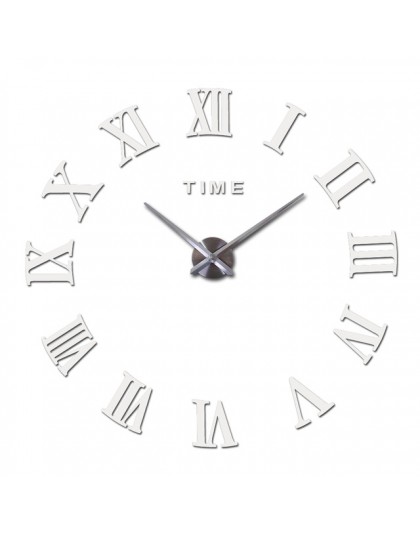 Nowa kreatywna duża akrylowa ściana lustrzana zegar diy zegarek kwarcowy pojedyncza twarz zegary nowoczesne dekoracje do domu na