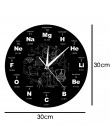 Okresowy układ pierwiastków Wall Art symbole chemiczne zegar ścienny wyświetlacz edukacyjny ElementaL Classroom Clock prezent na