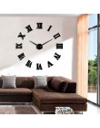 Nowoczesne DIY duży zegar ścienny 3D naklejane lustra na powierzchnie ozdoby do dekoracji domu gigantyczny zegar ścienny zegarek