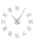 Nowoczesne DIY duży zegar ścienny 3D naklejane lustra na powierzchnie ozdoby do dekoracji domu gigantyczny zegar ścienny zegarek