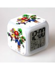 Zegar LED cyfrowy podświetlany budzik do pokoju dziecięcego na stolik nocny na baterie kabel USB w kształcie kostki