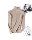 Ostatni w sprzedaży!!!!! Zima kobiety dzianinowy z golfem sweter na co dzień miękkie polo neck Jumper moda Slim Femme elastyczno