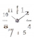 Moda Diy 3d ścienny wzór zegara lustro akrylowe zegary europa naklejki duże dekoracyjne zamontowany elektroniczny zegarek na ści