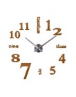 2019 new arrival kwarcowy diy nowoczesne zegary igły akrylowe zegarki duża ściana lustro zegarowe naklejki wystrój salonu darmow