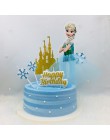 Nowe brokatowe srebrne złoto szczęśliwe dekoracje na tort urodzinowy świeca urodziny dla dzieci chłopiec dziewczyna gwiazda serc