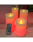 Taniec płomień świeca LED z pilotem RGB, woskowa świeca blokowa do dekoracji ślubnych świeca bożonarodzeniowa/lampka nocna do po