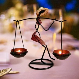 Kreatywny żelazny świecznik dekoracji wnętrz modelowanie znaków świeczniki kuchnia restauracja/bar moda żelaza świecznik