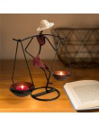 Kreatywny żelazny świecznik dekoracji wnętrz modelowanie znaków świeczniki kuchnia restauracja/bar moda żelaza świecznik