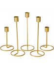 Metalowe świeczniki złoty świecznik moda świecznik ślubny wykwintne świecznik świąteczny stół Home Decor