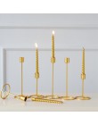 Metalowe świeczniki złoty świecznik moda świecznik ślubny wykwintne świecznik świąteczny stół Home Decor