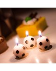 6 sztuk/zestaw śliczne piłka nożna piłka do piłki nożnej świece na urodziny Kid akcesoria wystrój dekoracja ślubna do ogrodu na 
