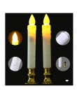 2 sztuk/zestaw elektryczne bezpłomieniowe świece led z wymiennymi złotymi podstawami środowiskowa długa lampa świeca Wedding Bir